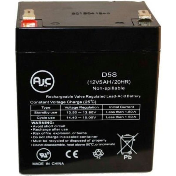 Battery Clerk UPS Battery, Compatible with B&B HR5.5-1212.00 UPS Battery, 12V DC, 5 Ah, Cabling, F2 Terminal B&B-HR5.5-1212.00